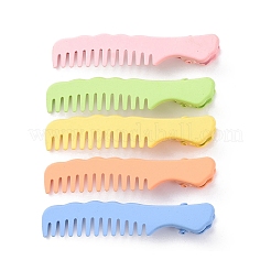 Comb Shape Spray Painted Iron Alligator Hair Clips for Girls&nbsp;PHAR-A011-18