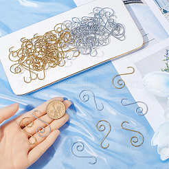 200Pcs 2 Colors Iron S-Hook Clasps&nbsp;FIND-SP0002-32