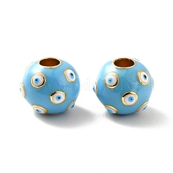Rack Plating Brass Enamel Beads&nbsp;KK-M230-28G