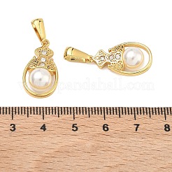 304 Stainless Steel & ABS Plastic Imitation Pearl Pendants&nbsp;STAS-C172-23G