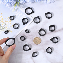 60Pcs 6 Styles Silicone Pendant&nbsp;SIL-GF0001-47