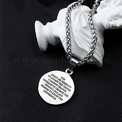 Fashionable 304 Stainless Steel Praying Hands Pendant Necklaces for Women's Daily Wear&nbsp;UQ1773