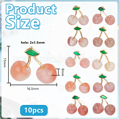 10Pcs Natural Agate Fruit Pendants&nbsp;G-OC0005-93