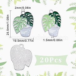20Pcs Alloy Enamel Pendants&nbsp;FIND-SC0005-98