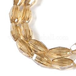 Electroplate Glass Beads Strands&nbsp;GLAA-Q101-03B-PL03
