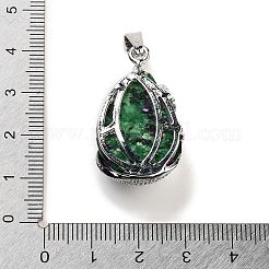 Natural Ruby in Zoisite Teardrop Pendants&nbsp;G-G112-03P-10