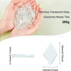 Transparent Glass Cabochons&nbsp;GLAA-FG0001-02