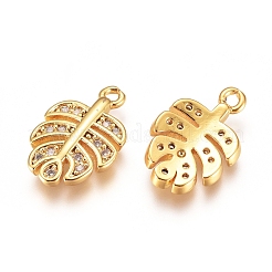 Brass Micro Pave Cubic Zirconia Charms&nbsp;X-KK-G391-15G