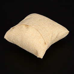 Wood Covered with Burlap Jewelry Bracelet Watch Displays&nbsp;BDIS-F001-02