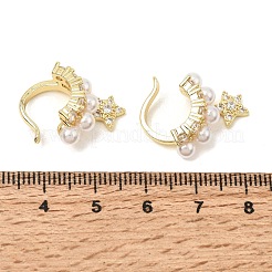 Brass Micro Pave Cubic Zirconia Cuff Earrings&nbsp;CU-CBAE7DF-29G