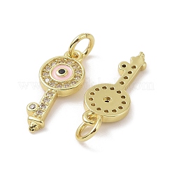 Real 18K Gold Plated Brass Micro Pave Cubic Zirconia Pendants&nbsp;KK-L209-068G-03