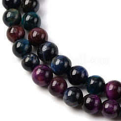 Grade AB Natural Tiger Eye Beads Strands&nbsp;X-G-F591-18-6mm-06