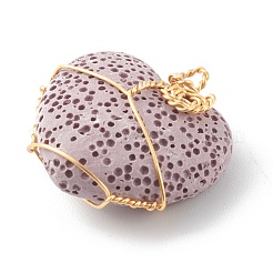 Natural Lava Rock Pendants&nbsp;PALLOY-JF00761
