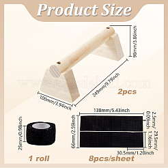 2Pcs Wood Push-up Brackets&nbsp;ODIS-WH0030-271B