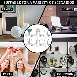 Square Acrylic Display Stands for Raw Stone Mineral&nbsp;ODIS-WH0028-97