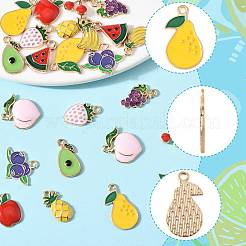 24Pcs 12 Styles Alloy Enamel Pendants&nbsp;ENAM-FS0003-41