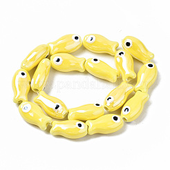 Handmade Porcelain Ceramic Beads Strands&nbsp;PORC-T006-03L