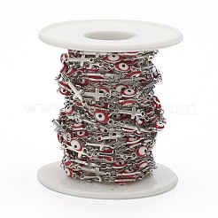 304 Stainless Steel Enamel  Link Chains&nbsp;STAS-H145-12P