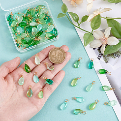 96Pcs 8 Colors Transparent Glass Pendants&nbsp;PALLOY-PH01853