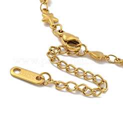 Heart & Star 304 Stainless Steel Link Chains Bracelets for Women&nbsp;BJEW-B059-01G-02