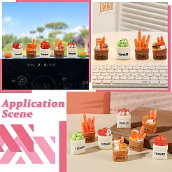 8Pcs 8 Styles Resin Simulation Food&nbsp;DJEW-CJ0001-08
