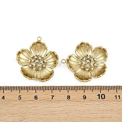304 Stainless Steel Rhinestone Pendants&nbsp;STAS-P415-22G