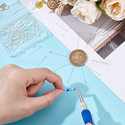 100Pcs Brass Eye Pins&nbsp;KK-BBC0024-76C