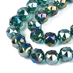 Electroplate Transparent Glass Beads Strands&nbsp;EGLA-ZX001-03A-01