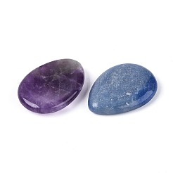 Natural & Synthetic Mixed Thumb Worry Stone&nbsp;G-Q601-04