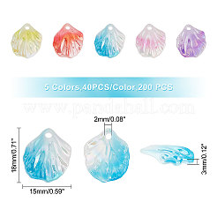 200Pcs 5 Colors Plastic Beads&nbsp;KY-GA0001-12