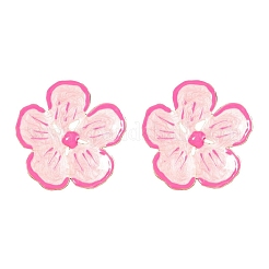 Flower Alloy Enamel Stud Earrings&nbsp;FS-WGEB1E1-02