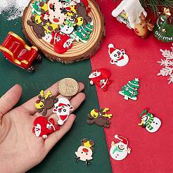 84Pcs 7 Styles Christmas Theme PVC Cabochons&nbsp;FIND-SC0011-36