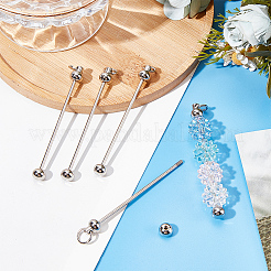 20Pcs Iron Bar Beadable Keychain for Jewelry Making DIY Crafts&nbsp;KEYC-SC0001-12P