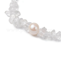 Natural Quartz Crystal Chips Stretch Bracelets for Women&nbsp;BJEW-JB11343-06