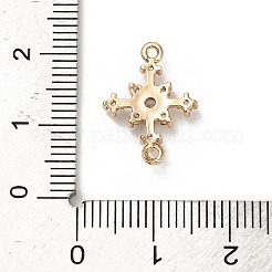 Brass Clear Cubic Zirconia Connector Charms&nbsp;KK-P301-03E-G