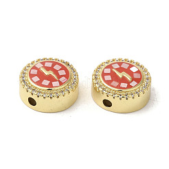 Brass Micro Pave Cubic Zirconia Beads&nbsp;KK-K385-002G