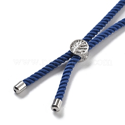 Twisted Nylon Cord Silder Bracelets&nbsp;DIY-B066-03P-10