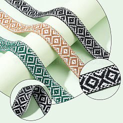 3 Colors Ethnic Style Embroidery Polyester Ribbons&nbsp;SRIB-WR0001-02