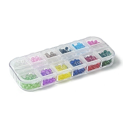 12 Colors Transparent Baking Paint Crackle Glass Beads&nbsp;CCG-FS0001-02B