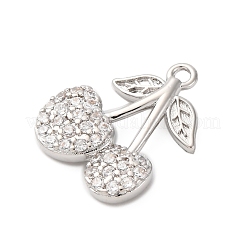 Brass Micro Pave Cubic Zirconia Pendants&nbsp;KK-F895-18A-P
