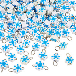 100Pcs 2 Style Handmade Polymer Clay Pendant and Connector Charms&nbsp;PALLOY-TAC0250