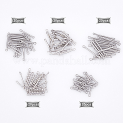 100Pcs 5 Style 304 Stainless Steel Link Connectors&nbsp;STAS-DC0002-10