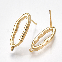 Brass Stud Earring Findings&nbsp;X-KK-S350-059G