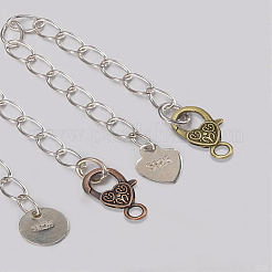 Tibetan Style Heart Lobster Claw Clasps&nbsp;FIND-LP0007-55A-01