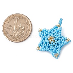 Beaded Star Charms&nbsp;PALLOY-MZ00451-02