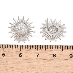 Brass Micro Pave Cubic Zirconia Stud Earrings for Women&nbsp;KK-CBA17E5-04P