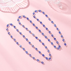 Oval Glass Beaded Link Chains&nbsp;AJEW-JB01471