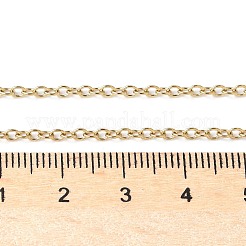 Trendy Unisex 304 Stainless Steel Cable Chain Necklaces&nbsp;NJEW-L043-16G