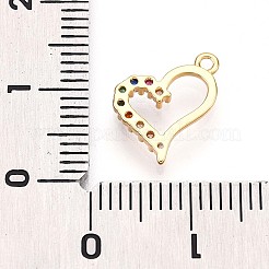 Brass Micro Pave Cubic Zirconia Charms&nbsp;KK-N261-22B-G