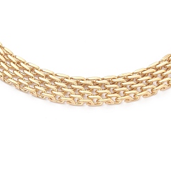 PVD Vacuum Plating 304 Stainless Steel Mesh Chain Necklaces&nbsp;X-NJEW-O123-06G